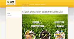 Desktop Screenshot of bem-umweltservice.de