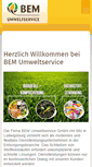 Mobile Screenshot of bem-umweltservice.de