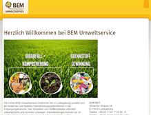 Tablet Screenshot of bem-umweltservice.de